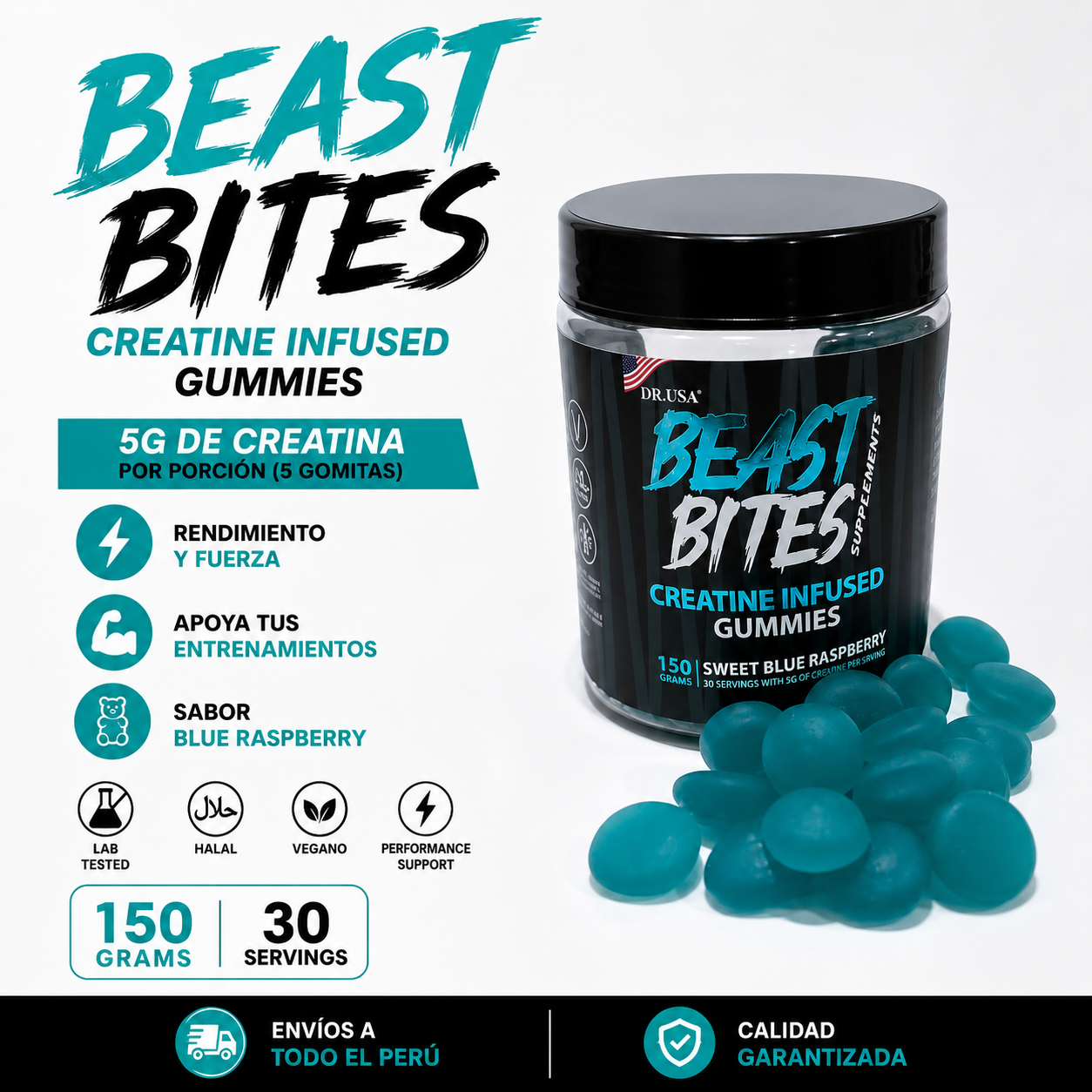 BEAST BITES – Creatine Infused Gummies