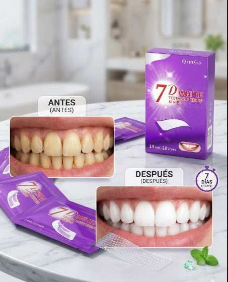 CINTAS BLANQUEADORAS DENTALES 7D WHITE