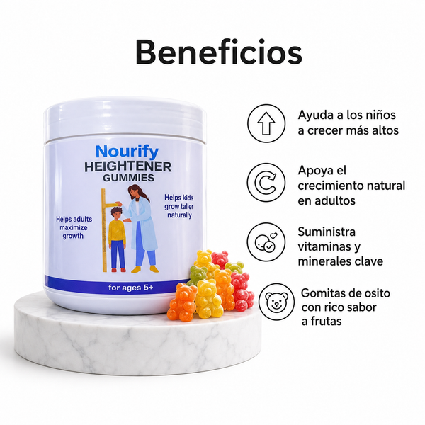Nourify Heightener Gummies suplemento Comerzio - imagen 3